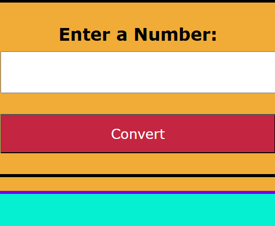 A snippet with an input field, one Convert button and an output field.